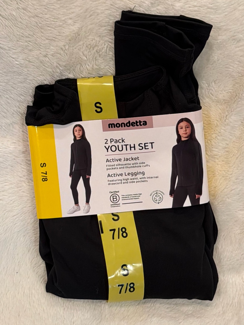 NWT Mondetta Youth 2-Pack Active Jacket & Legging Set Black